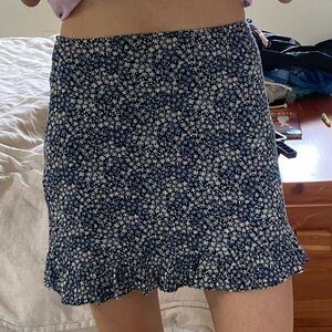 Abercrombie and fitch blue floral skirt